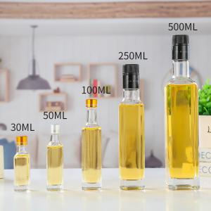 Glass Olive Oil Distribution Bottle for Kitchen Custom Glass Bottle 50ml 100ml