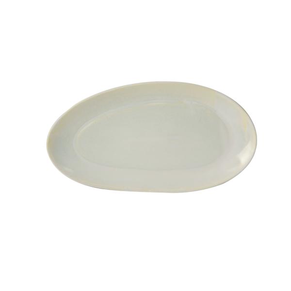 Buy Ivory Ceramic Dinner Serveware Set , Oval Platter Stoneware Oven Safe at wholesale prices
