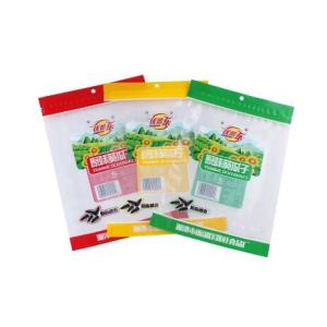 Printing high grade PE material snacks plastic 3 side sealing packaging bag for