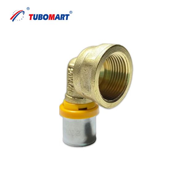 TUBOMART OEM Brass PEX Pipe Fittings Press Fittings for Gas Female Elbow for