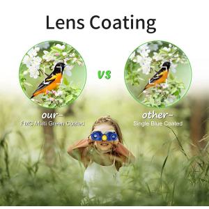 Fmc Coating 8x21 Kids Binoculars Age 3-12 Years Old