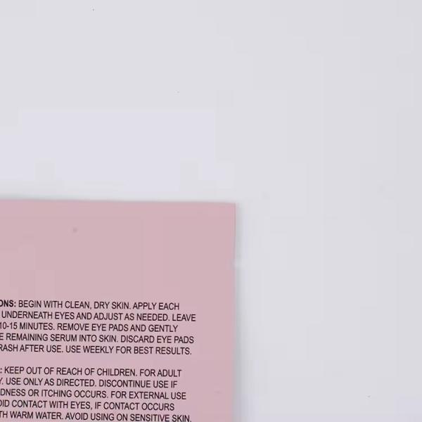 Custom Printed Pure Aluminum Composite Bag 3 Side Heat Sealed Aluminum Foil Pouch Mask Mask Cosmetic Packaging Bag