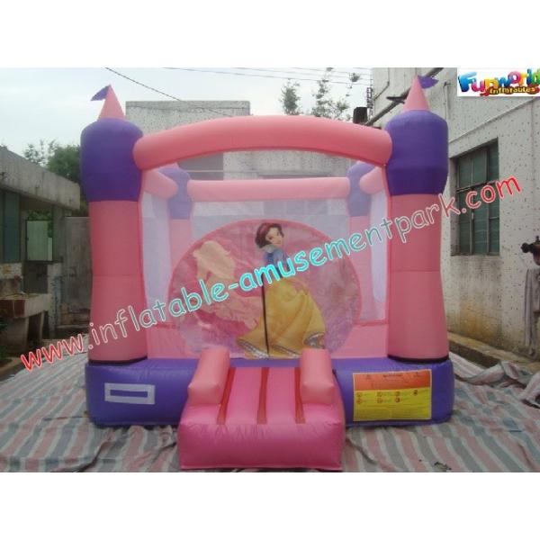 Buy Pink Inflatable Bounce Houses , CE / EN14960 Jumping Castle Rentals at wholesale prices