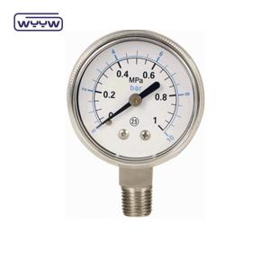 Quality 1/4&quot;Bsp 304 Stainless Steel Pressure Gauge Bottom Connection 60mm for sale