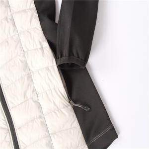 32.,Ladies Ultra Light Down Jacket With Knit Sleeve Cheap Price Good Quality See