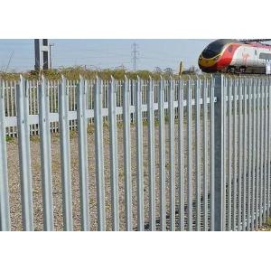 D Section Palisade Fence Panels , 9ft Length Backyard Metal Fencing
