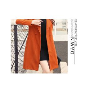 Thickening of ladies wool and cotton turn-down collar coat fashion and casual
