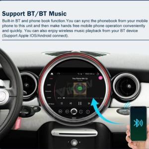 9Inch Car Stereo System Touch Screen Android radio For BMW R56 R60 2007-2010