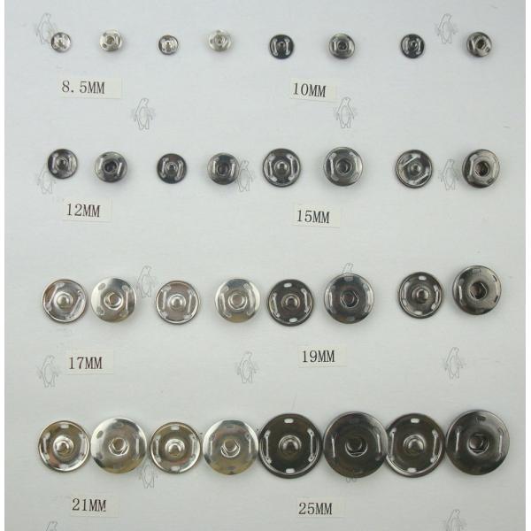 12.5MM 15mm metal cloth button Iron Brass Stainless steel spring snap button botones metal