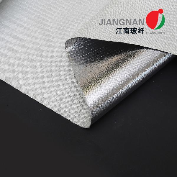 Buy 18 Micron Aluminum Coated Fiberglass Fabric Flame Resistance at wholesale prices