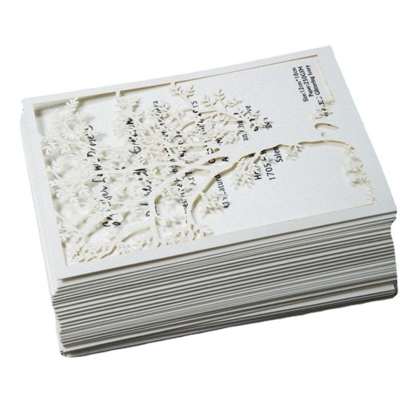 Buy Love Tree Greeting Card Hollow Radium Carving Wedding Invitation at wholesale prices