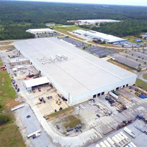 Q355B Prefabricated Warehouse Steel Structure Stadium Grid Form