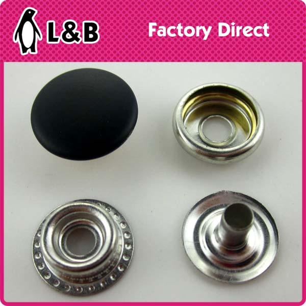 Custom 15mm 12.5mm stainless Steel Classic Four Parts metal Spring Ring Snap Button