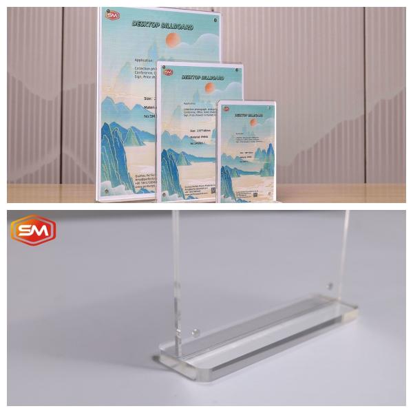 Buy Double Sided T Shape Acrylic Sign Holder Ads Flyer Display at wholesale prices
