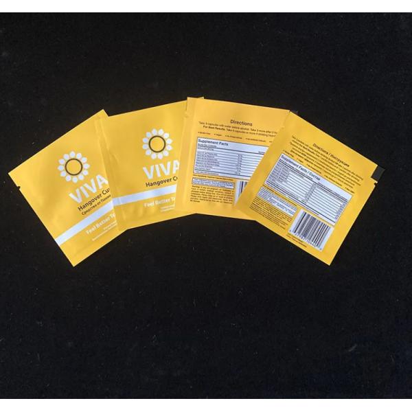 Polysmarts Recyclable 3 Side Seal Heat Seal Bag Reclosable Aluminum Foil 3 Side Seal Bag With Customized Design