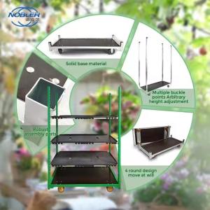 Multifunctional Powder Coated Danish Flower Trolley For Shopping