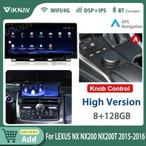 Quality Viknav Car Radio For LEXUS NX NX200 NX200T (2015 2016) 12.3 inch Touch Screen Carplay Car GPS Navigation Multimedia for sale