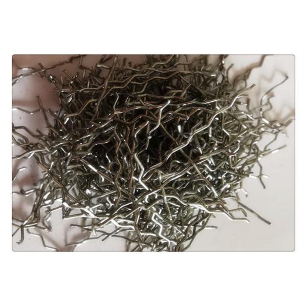 304 Wire Waved 1100mpa Stainless Steel Fiber With Flexural Strength For Road Pavement