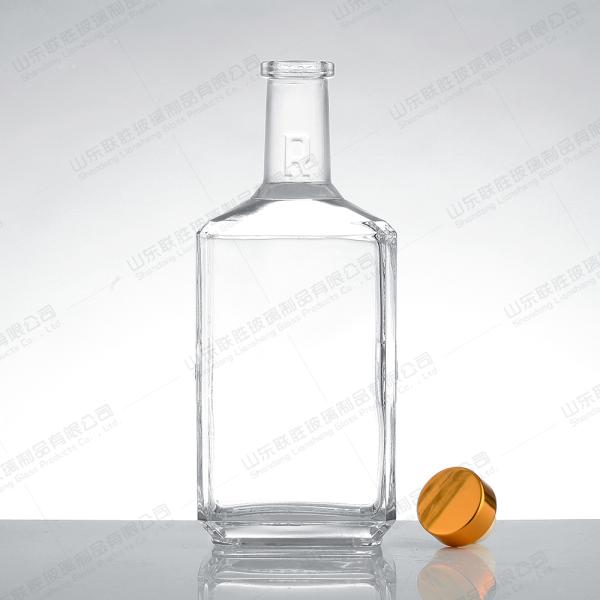 Customized Logo Clear Glass Bottle for Gin Whisky Rum Tequila Vodka 500ml 750ml 700ml