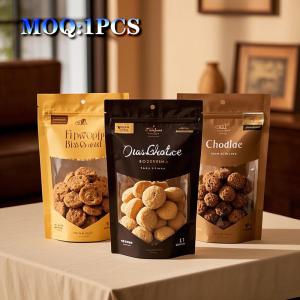 High-Barrier Plastic Food Packaging Bags Reclosable Zipper Lock 3D Stand-Up Base