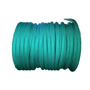China 72mm X 220 Meters Double Braid Polypropylene Rope Green Shock Absorbing on sale