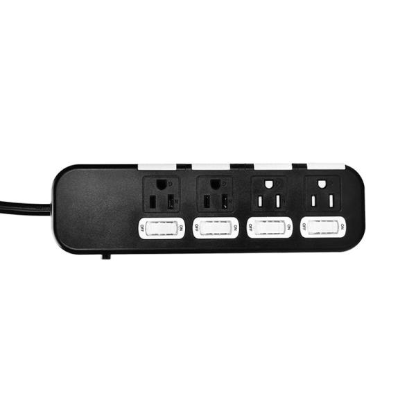 Buy 4 outlet Power Socket 1.5m Cord with on/off Switches, Surge Protector at wholesale prices