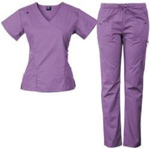 Quality factory custom logo solid color scrub top and pants stretch scrub uniform nursing sets for sale