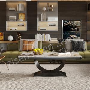 China Insert Ceramic Marble Fusion Coffee Table on sale