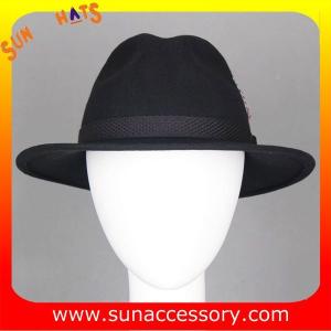 0070375 Sun Accessory customized winter wool felt jazz style fedora hats ,unisex