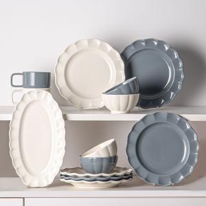 Solid Color Dinnerware Set Nordic Style Ceramic Plates And Bowls With Sunflower