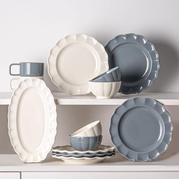 Solid Color Dinnerware Set Nordic Style Ceramic Plates And Bowls With Sunflower