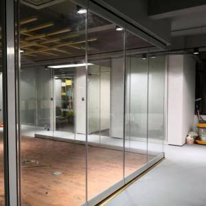 Movable Partition Walls Tempered Glass Partition Without Aluminum Retractable