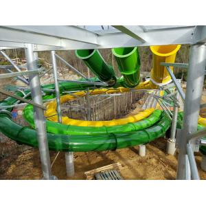 Theme Park Fiberglass Water Slide Customized Closed Tube Spiral FRP For Adult