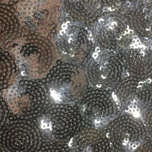 Bulk Flocked Glitter Sequin Fabric Lightweight Breathable Knitted Hot Foil
