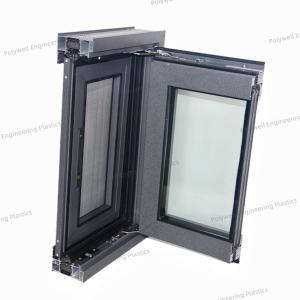 Sound Insulation Aluminum System Window With Polyamide Strips Super Toughened