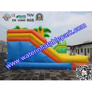 Tropical Tree Inflatable Bouncy Castle / Childrens Commercial Jumping Castles