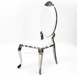 Luxury Hotel Restaurant Metal Chair Crown Design Golden Stainless Steel Royal