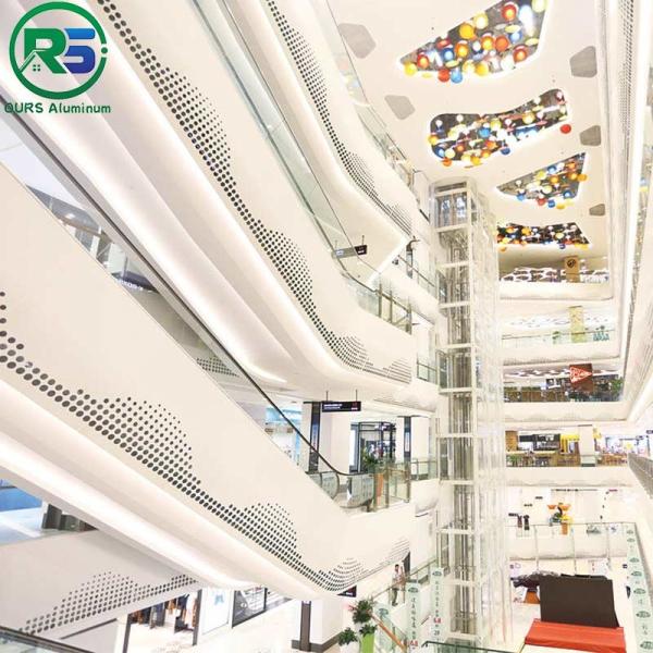 Perforated 3.0mm white Aluminum Wall Panels Punch Holes 1800*6000mm