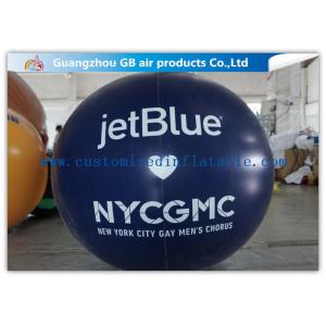 Green PVC Promotional Inflatable Helium Balloons With Logo Printing