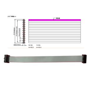 China PVC Female Male 28 AWG 1.27mm Flexible Flat Cable on sale