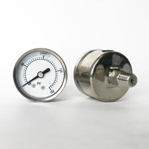 1.5 Inches 160 Psi Liquid Filled Pressure Gauge 1/8 NPT Center Back Mount