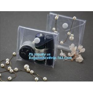 k bags for cosmetic puff automatic slider zipper bag, OEM clear PVC bag/ PVC