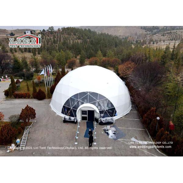 White 6m Geodesic Dome Tents Ball Shape For Conference