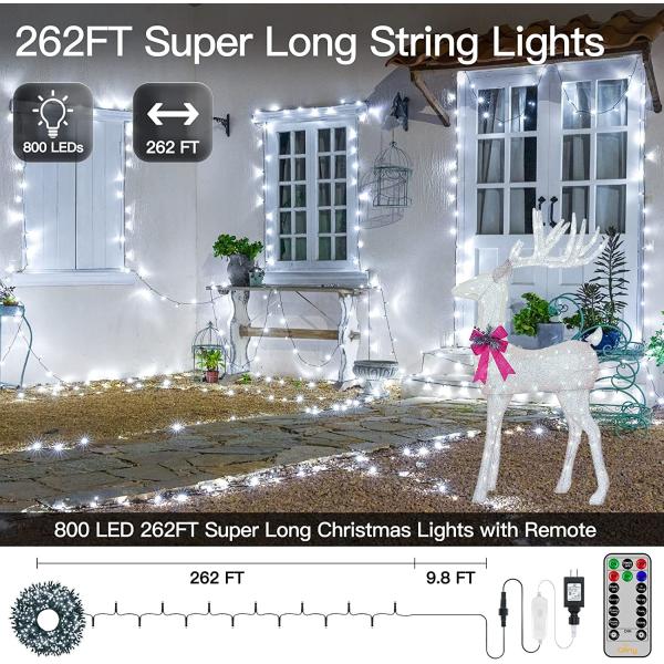 Waterproof Plug In 700 Warm White Fairy Lights Green Cable 120V 70m Waterproof For Christmas Tree