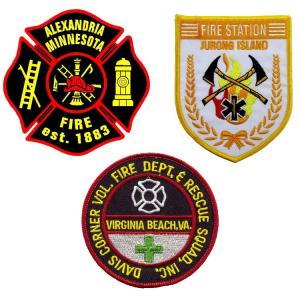 Iron On 3D 100mm Embroidered Fire Marshal Patch Environment Friendly