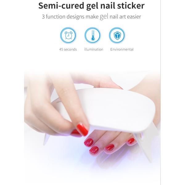 Wholesale Gel Nail Polish Stickers New Trends Factory Price Colorful Semi Gel Nail Sticker Factory In China
