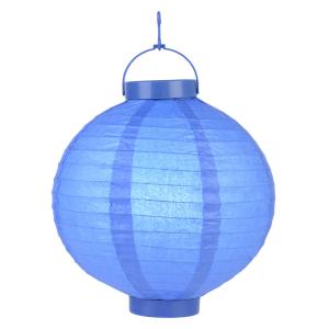 Quality Dark Blue LED Round Paper Battery Lantern for sale