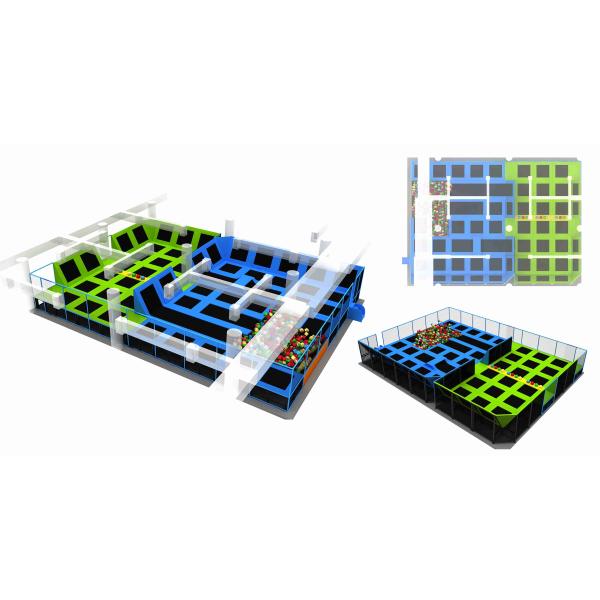 Buy 350M2  Indoor Gymnastic Trampoline Park  Square Trampoline Big Trampoline at wholesale prices