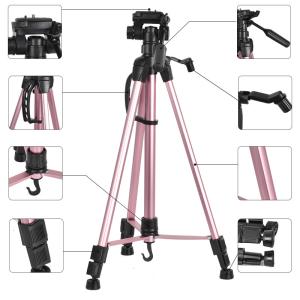 Portable Adjustable Camera Tripod 60 Inch Aluminum Lightweight