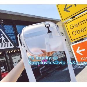 Stadium Purse PVC Handbag Chain Crossbody Bag, holographic transparent pvc